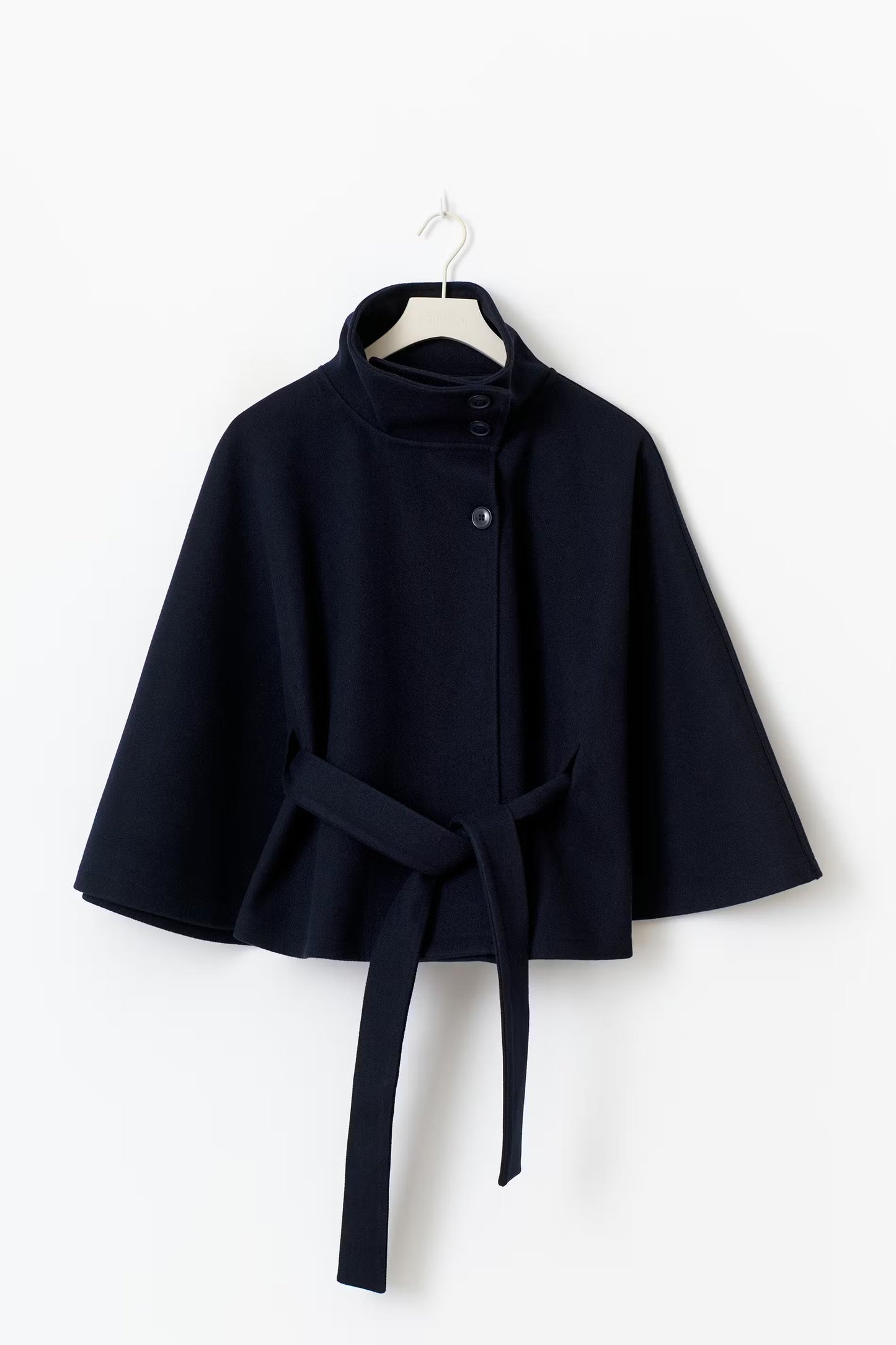 Belt cape jacket - Blue